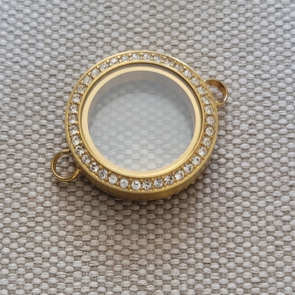 ORIGAMI OWL Swarovski Gold Link Locket ONLY - Picture 4 of 7